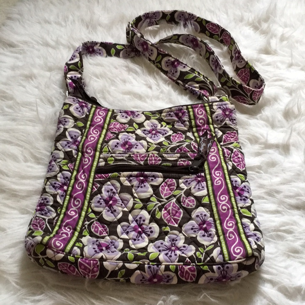 Vera Bradley purple plum petals crossbody bag